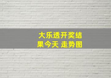 大乐透开奖结果今天 走势图